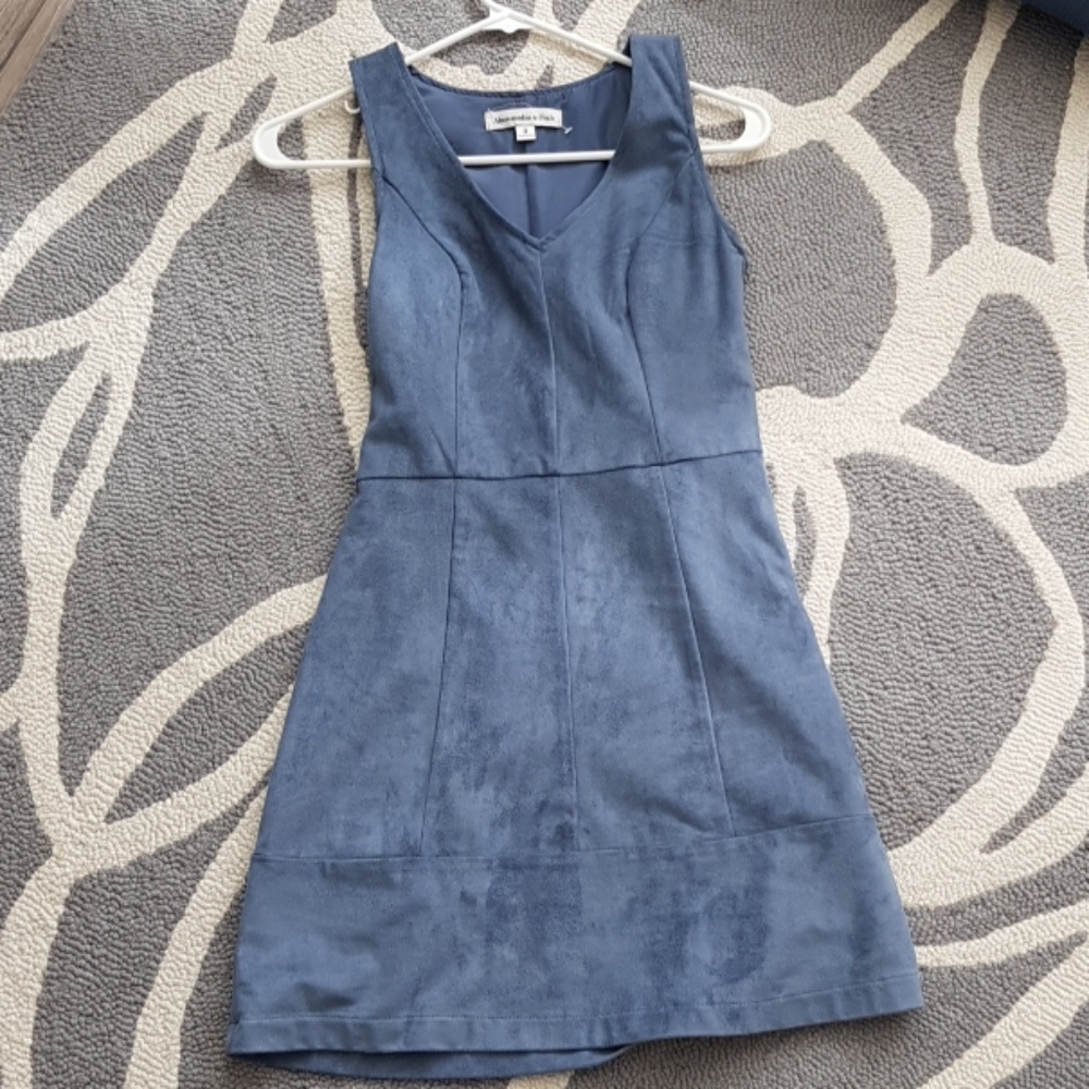Abercrombie & Fitch Blue suede dress